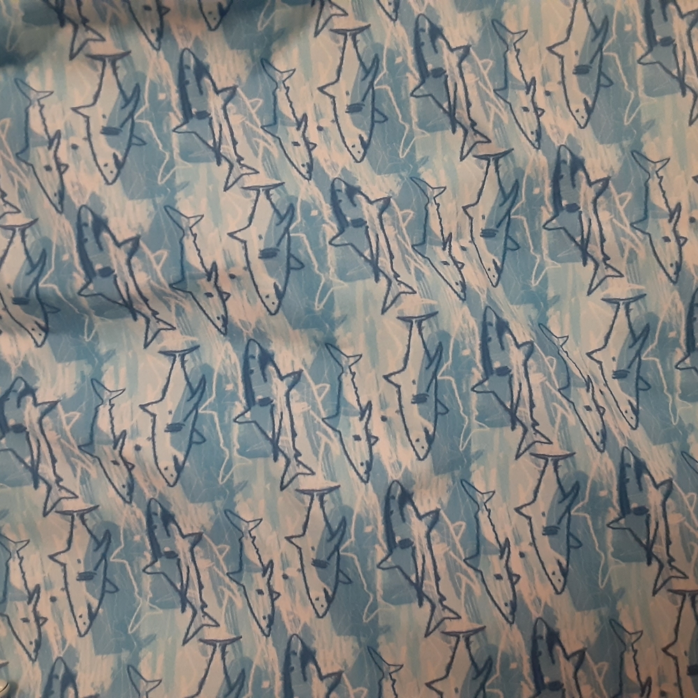 Men's Blue Shark Swim Shorts - Picture 8 of 8